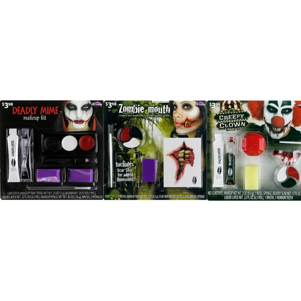 Clown Tattoo Makeup Kit By Fun - Mime Makeup Kit Clown Tattoo Makeup Kit By Fun - Mime Makeup Kit