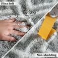 thumbnail image 5 of CAROMIO Luxury Shag Area Rug Modern Geometric Fluffy Rug Ultra Soft Indoor Fuzzy Floor Carpet, 5' x 8' Pale Gray, 5 of 7