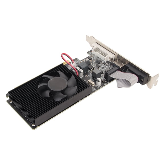 Tarjeta gráfica GT210 1G DDR3 con ventilador de refrigeración, compatible con 64 bits, VGA, DVI, interfaz multimedia HD, DirectX10.1, tarjeta gráfica para PC