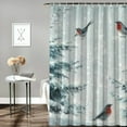 thumbnail image 2 of BCIIG Birds Snow Winter Shower Curtain Set with Hooks 100% Polyester 36"x72, 2 of 7