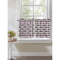 thumbnail image 4 of Valentine's Day 2 Panel Kitchen Curtains for Small Windows, Pink Bows Shining Stars Farmhouse Plaid Bathroom Tier Curtain, Short Window Treatment for Bedroom/Living Room 55"x36", 4 of 6