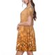 thumbnail image 2 of Easygdp Sparkling Orange and Black para Vestido Transpirable de Mujer, Vestido Suelto de Manga Corta con Pliegues y Bolsillos para el Verano, 2 of 6