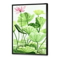 thumbnail image 3 of Designart 'Ancient Lotus Leaves In The Pond' Traditional Framed Canvas Wall Art Print, 3 of 5