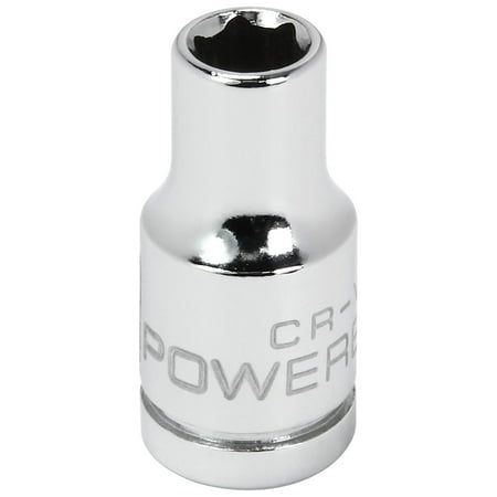 UPC: 0028907070346 | Powerbuilt 1/4 Inch Drive x 5.5 MM 6 Point Shallow Socket – 648282