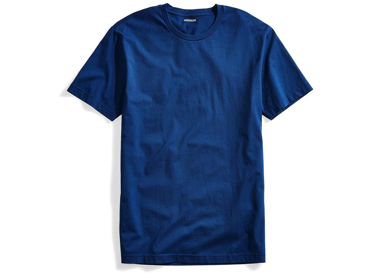 Photo 1 of Goodthreads Men's The Perfect Crewneck T-Shirt Short-Sleeve Cotton, Royal Blue Medium