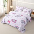 thumbnail image 3 of Erosebridal Cute Elephant Animal Quilt Full for Girls, Love Heart Balloon Print Full Bedspread Sets, 3-Piece, 3 of 7
