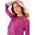 thumbnail image 4 of Roaman's Women's Plus Size 3/4 Sleeve Allover Lace Swing Dress, 4 of 5