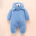 thumbnail image 5 of Up to 30% off Girls Fashion Solid Color Cute Plush Thickening Keep Warm Bear Ear Jumpsuit 3 Months, 5 of 5