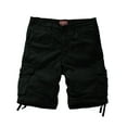 thumbnail image 4 of Matchstick Men Loose Solid Cargo Shorts with 8 Pockets, 4 of 8