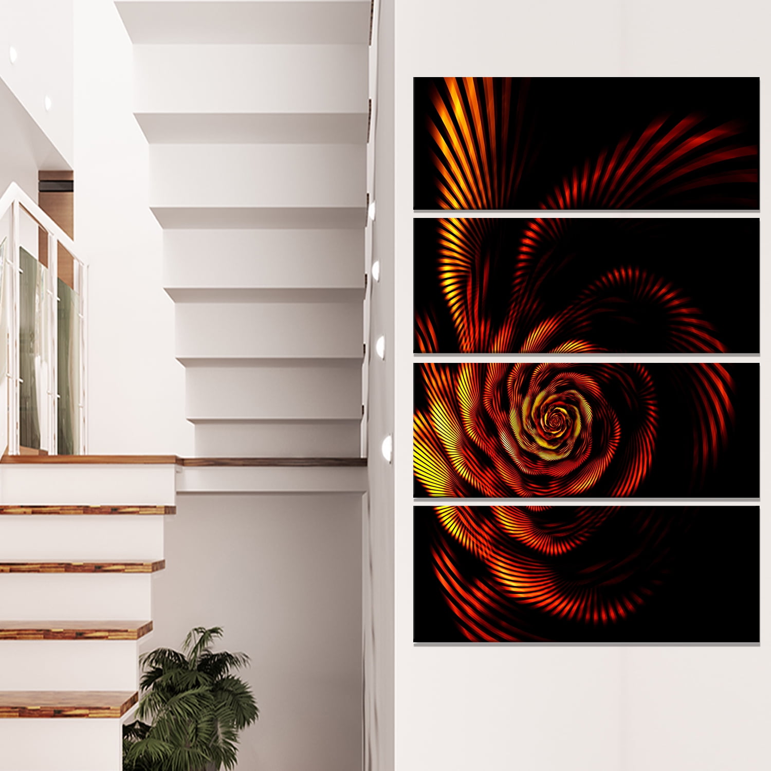 Fiery Rose Fractal Flower Of Passion Flower Artwork On Canvas Walmart Canada