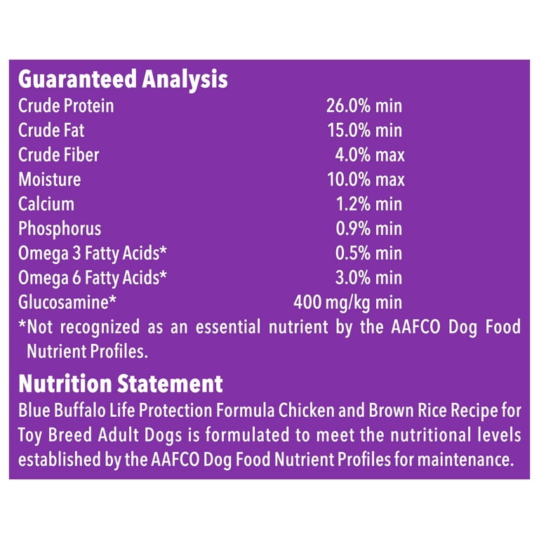 Blue Buffalo Blue Life Protection Formula Toy Breed Adult Chicken & Brown  Rice Recipe Dry Dog Food, 4 lbs.