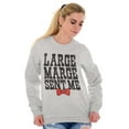 thumbnail image 3 of Large Marge Sent Me Bow Unisex Plus Fleece Graphic Sweatshirt Brisco Brands 2X, 3 of 5