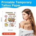 thumbnail image 2 of Papel de Tatuajes Temporales Jecqbor Juego de 12 Hojas 8.5x11" para Impresora INKJET DIY, 2 of 9