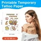 thumbnail image 2 of Papel de Tatuajes Temporales Jecqbor Juego de 12 Hojas 8.5x11" para Impresora INKJET DIY, 2 of 9
