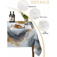 thumbnail image 2 of Abstract Impressionist Table Cloth 60x60 Inch Square, Gary Gold Marble Texture Waterproof Tablecloth Washable Table Cover for Party Picnic Dinner Decor, 2 of 9