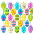 thumbnail image 3 of 24 huevos de Pascua decorativos, adornos para cestas de árbol de Pascua, huevos de Pascua colgantes A, 3 of 9