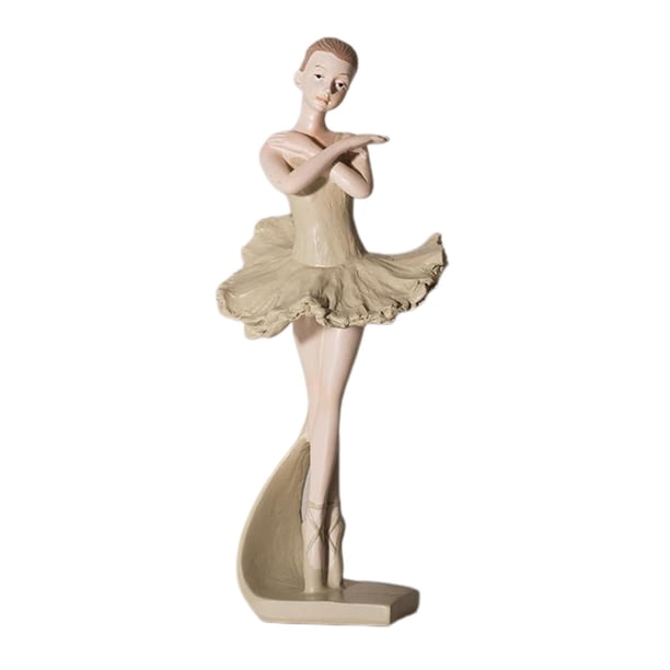 Estatuilla de resina Vivid Ballet Dancer Ornament Home Office Estatua Sunnimix Estatua de niña bailarina