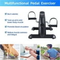 thumbnail image 4 of Eotvia Under Desk Bike Pedal Exerciser, Mini Exercise Bike Portable Peddler with Digital Display, Black Leg/Arm Exercise Bike Foot Cycle with Adjustable Resistance/Non-slip Pedals for Home Office, 4 of 10