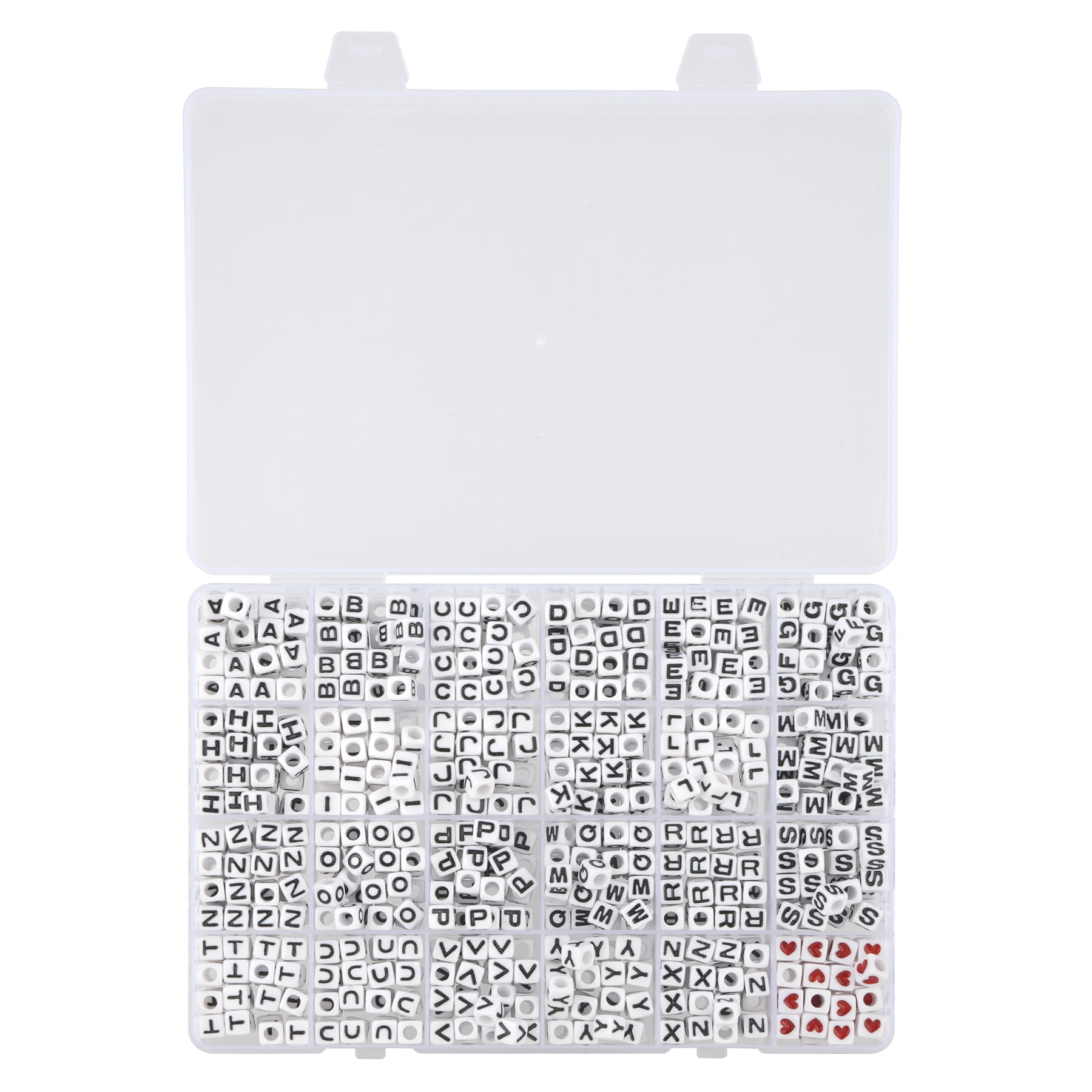 Alphabet Square Beads - 7mm by Bead Landing