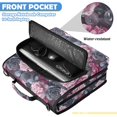 thumbnail image 6 of Zipper Binder with Shoulder Strap 2 inch 3 Ring Waterproof File Folder Organizer Bag 500 Sheet Roses in Pink and Gray Tones, 6 of 8