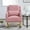 Pink Teddy, variant on Rocking Glider Chair for Nursery, Wingback Teddy Accent Rocker Chair with Lumbar Pillow and 2 Side Pockets, 27.5"W Modern High Back Upholstered Armchair Leisure Single Sofa for Living Room, Pink