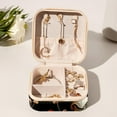 thumbnail image 6 of Mushroom Travel Portable Square Jewelry Box Organizer for Rings, Earrings, Necklaces, Bracelets for Girls and Women, 6 of 6