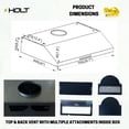 thumbnail image 6 of HOLT -Stainless Steel Range Hood 30 inch Under Cabinet 850 CFM - HUC110, 6 of 7