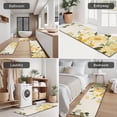 thumbnail image 5 of White Yellow Flower Sunflower Pattern Kitchen Rugs Sets Of 3,Kitchen Runner Rugs Non Skid Washable,Decorative Kitchen Floor Mats for Kitchen,Sink,Laundry,17"x30"+ 17"x47" + 17"x59", 5 of 6