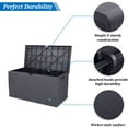 **120 gallon large deck box outdoor storage box with lid, plastic patio ...