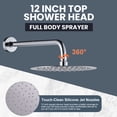 thumbnail image 4 of Wowow 9-Spray Patterns with 1.8 GPM 10 in. Wall Mount Rain Fixed Shower Heads in 10 in. Polished Chrome, 4 of 4