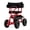 Red, variant on Costway Rolling Garden Cart Height Adjustable Scooter with Swivel Seat & Tool Storage Blue