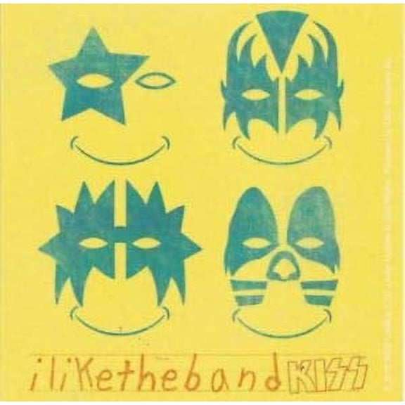 I LIKE THE BAND KISS Original DECAL - Officially Licensed Artwork STICKER, 4" x 5"