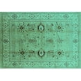 thumbnail image 1 of Ahgly Company Machine Washable Indoor Rectangle Oriental Turquoise Blue Industrial Area Rugs, 6' x 9', 1 of 4