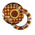 thumbnail image 2 of Daiia Sunflower Gnomes and Bees Stool Covers Round,Round Bar Stool Covers Waterproof Bar Chair Covers Washable Stool Cushion Slipcover for 12-14 Inch Chair-12 inch, 2 of 7
