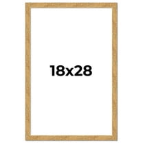 18x28 Frame Beige Real Wood Picture Frame Width 1.25 inches | Interior Frame Depth 0.5 inches |