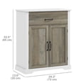 thumbnail image 3 of HOMCOM Armoire de Rangement Buffet avec Étagère Réglable Blanc, 3 of 10
