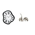 thumbnail image 1 of Reloj De Pared Acrílico Distorsionado, Escultura Creativa De Reloj Derretido, Figuras De Animales De Cerámica, Adorno De Lujo único Para El Hogar, Escritorio, Tienda, Estante, Soporte De TV, 1 of 8