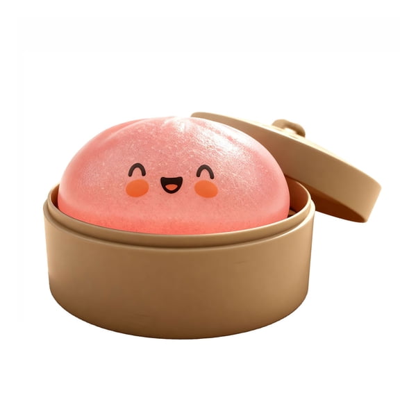 Rare Pink Glitter Dumpling Squishy