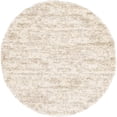 thumbnail image 1 of Unique Loom Tapis Shaggy Moelleux et Confortable 5 Pieds x 5 Pieds Rond Ivoire/tan, 1 of 1