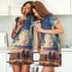 thumbnail image 4 of Easygdp Western Desert Cloud Cowboy Camisón de manga corta para mujer, informal, estampado, 4 of 6