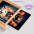 thumbnail image 4 of Happy Halloween Vampire Rottweiler BOO with Pumpkins Fun and Spooky Acrylic Plaque with Wood Photo Frame Box Rottie Dog Lover Gifts Idea Light Box - 00018, 4 of 5