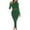 Green, variant on Aueoeo Pajama Sets for Women 2 Piece, Women Sexy Two Piece Skirt Outfits Long Sleeve Crewneck Bodycon Ribbed Knitted Maxi Club Party Dress