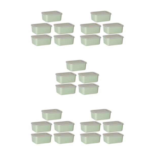 Recipiente hermético para alimentos Inteprter Tapa hermética que conserva la frescura Sin BPA No tóxico Verde 5 piezas