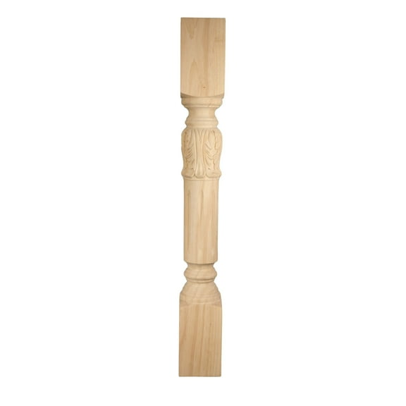 BingLTD - 36" Rubberwood Unfinished Hardwood Post - 1 PC (K31500-FA-RW)