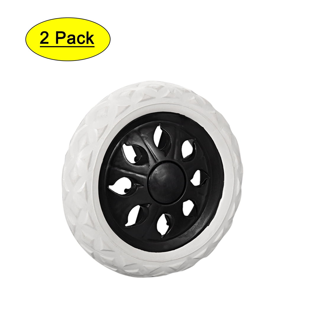 Shopping Cart Replacement Wheels Kit 5-inch Diameter Wheels with Axles Bolts 