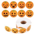 thumbnail image 1 of Halloween Sticker Roll Incluye Pegatinas Redondas De 500 Piezas Pegatinas De Calabazas Con Diferentes Expresiones Para Libros Notebooks Party Eigraketly HA014008-00, 1 of 7