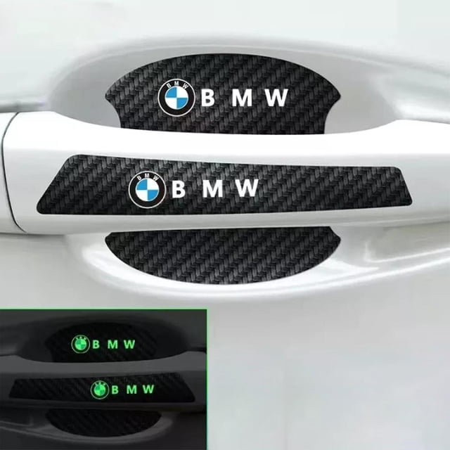 Calcomanías luminosas para manija de puerta de coche, 8 Uds., calcomanías de tazón alto elástico, adecuado para Mitsubishi