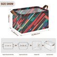 thumbnail image 7 of Yayeee Foldable Storage Basket for Shelves with Handles Waterproof Cloth Bins, Blue Abstract Lines, 7 of 7