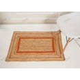 thumbnail image 3 of Rectangle Rug Natural Jute Rug Hand Braided Beige and Orange Color Scalloped Area Rug, 3 of 5