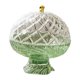 thumbnail image 1 of Plato frutero elegante y elevado para decoración de mesa, bombonera europea con drenaje. Verde transparente, 1 of 9